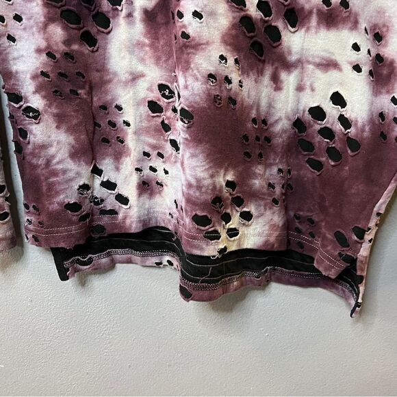 Hudson Outerwear Purple Tie Dye Crew Neck Sweatshirt Women’s Size M - Picture 4 of 10